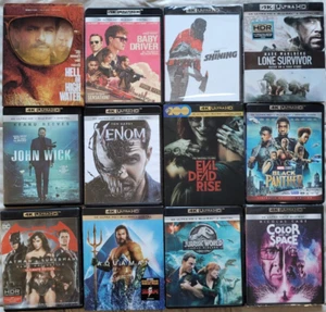 4KUHD 12 Movie Lot - John Wick Baby Driver Shining Hell or High Water Venom + - Picture 1 of 2