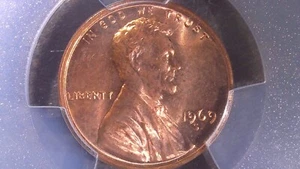 1969-S-Lincoln Penny, MS64RD beautiful red color - Picture 1 of 14