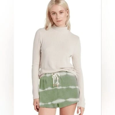 VOLCOM Lil Fleece Shorts Color Light Army Size L *NWT* - Image 1 of 4