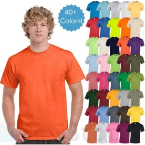 Gildan Mens Plain T Shirts Solid Cotton Short Sleeve Blank Tee Top S-3XL G500 - Picture 1 of 42