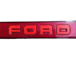 1987 - 1991 Tailgate Trim Panel LETTERS SET Red Reflector Ford F150 F250 F350 - Foto 1 di 5