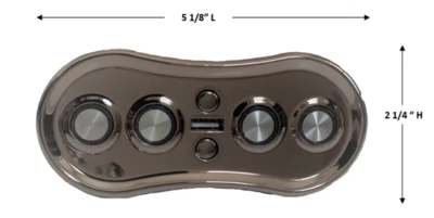 Mulin Electric Switch - MLSK46-C Left (L) 6 Button Power Recliner Switch + USB