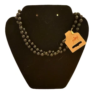 Napier Vintage 1960-80’s Black Glass Ball Beaded Necklace - Bild 1 von 2