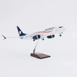 1/85 AEROMEXICO Boeing 737MAX MEXICO Aircraft Resin Airplane Model Toy No Light - Picture 1 of 5