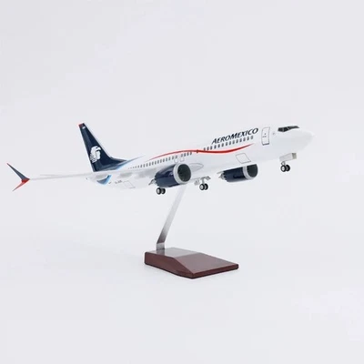 1/85 AEROMEXICO Boeing 737MAX MEXICO Aircraft Resin Airplane Model Toy No Light - Image 1 of 4