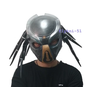Alien Predator Full Halloween Party Face Latex Mask Cosplay Costume Helmet Props - Picture 1 of 7