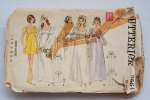 Vintage 1960s Butterick 5564 Misses size 14 Bridal Gown 36" Bust Cut/Complete - Picture 1 of 2