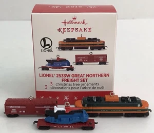 2016 Hallmark Keepsake: Lionel 2533W Great Northern Freight Set Ornaments w/ Box - Picture 1 of 13