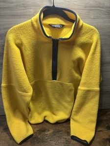 Vintage Early Winters Half Zip Fleece gelb Pullover Herren Medium Langarm - Bild 1 von 4