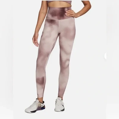 Nike Mujer Uno Cintura Alta Largo Leggings Marrón Malva Ahumado ¡NUEVO CON ETIQUETAS!  XL Foto 1 de 3