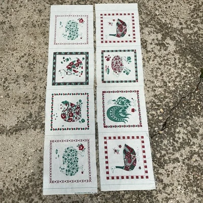 Concord Fabric Flowers & Farm Animals Quilt Squares - Image 1 of 4