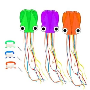 Octopus Kites for Kids & Adults Easy to Fly, 24”x 158” Large Soft Kite Kit for - Picture 1 of 8