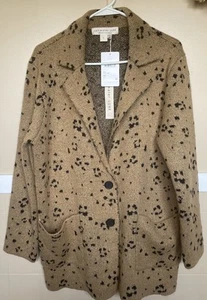Saltwater Luxe Animal Print Long Cardigan L NWT - Picture 1 of 4