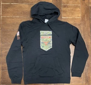 New Sz M Men’s Nike Texas Longhorns Salute To Service Hoodie Military Black - Picture 1 of 5