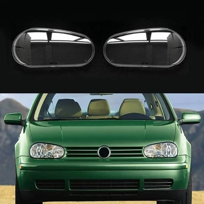Cubierta de lente de faro lateral diestro y derecho para Volkswagen Golf MK4 GTI 1999-06 reemplazar Foto 1 de 4