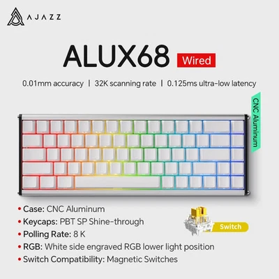 AJAZZ AK680 MAX Hall Effect Keyboard 60% 8K Gaming RGB Rapid Trigger Magnetic - Image 1 of 4