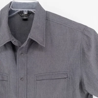 Camisa Royal Robbins Para Hombre XL Gris Manga Corta Con Botones a Presión Bolsillos con Cremallera Senderismo Foto 1 de 4