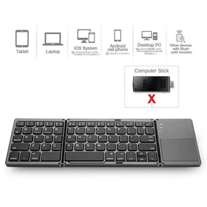 Folding Bluetooth Keyboards With Touchpad Portable Wireless Keyboard For Office - Afbeelding 1 van 16