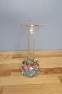 Joe St Clair Art Glass Vase/Paperweight with Controlled Bubbles 7" Tall - Picture 1 of 8