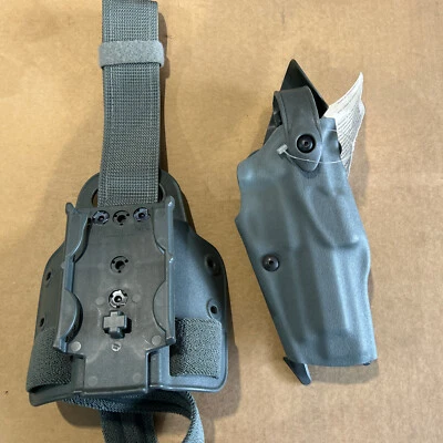 Beretta M9 M9A1 M9A3 Safariland 6360 Tactical Leg Holster STX Green/MLS, Level 3 - Image 1 of 4