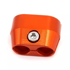 KKE Aluminum Brake Line Clamp Set For KTM XC XCW EXC-F SXF 125-530CC CNC Orange - Picture 1 of 6