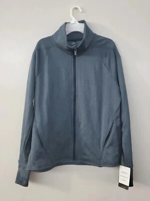 Chaqueta deportiva para mujer azul Herringbone Tech polar cremallera completa nueva talla S Foto 1 de 4