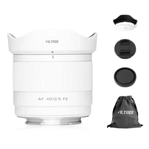 White Viltrox 40mm F2.5 Full Frame Auto Focus Prime Lens for Sony E-mount Camera - Picture 1 of 6