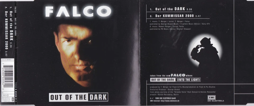 Falco - Out Of The Dark - Der Kommissar 2000   (2 Track  Maxi CD) - Bild 1 von 1
