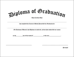 Diploma de universidad/escuela secundaria - Diplomas de graduación - Imagen 1 de 1
