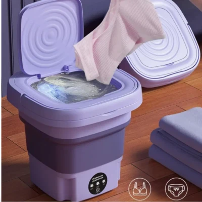 Mini Lavadora Portátil - Lavadora Plegable y Secadora Giratoria Foto 1 de 4