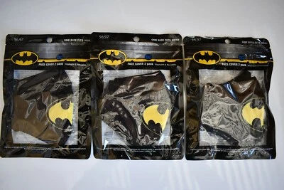 6 Pack, Adult Batman Cover/Mask, Washable & Reusable - Image 1 of 2