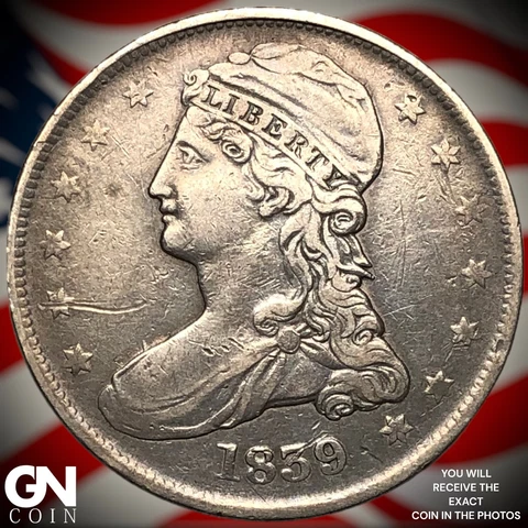 1839 Capped Bust Half Dollar  Q8201 Cover