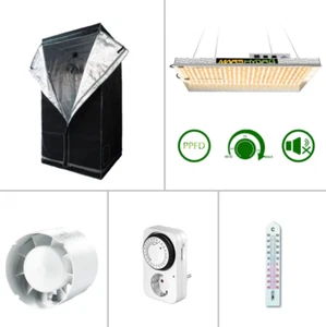Kit Easy LED Grow Box Completo 300W 100x100x200cm INDOOR - Foto 1 di 1