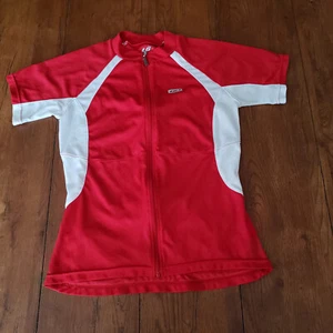 Louis Garneau Womens Medium Cycling Jersey Red White M - Picture 1 of 9