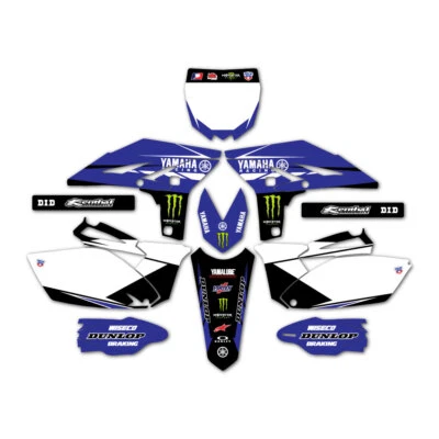 KIT DE GRÁFICOS YAMAHA FACTORY TEAM CALCOMANÍA YZ250F 2010 2011 2012 2013 MX MOTOCROSS Foto 1 de 4