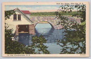Postcard back bay bridge Alton Bay, New Hampshire - Picture 1 of 2