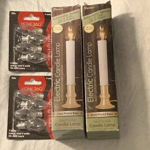 Electric Candle Lamp plus Extra bulbs Lot of(2) EACH - Picture 1 of 3