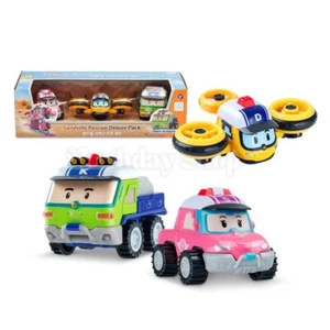 Robocar Poli Sandville Desert Rescue Die cast 3PC Set - Droney Keaton Sandy - Picture 1 of 2