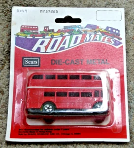Vintage Sears Road Mates Double-Decker Red Bus Die-Case Metal - Picture 1 of 3