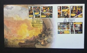 GB Buckingham 2016 Great Fire of London Set on First Day Cover, London EC3 S/H/S - Picture 1 of 2