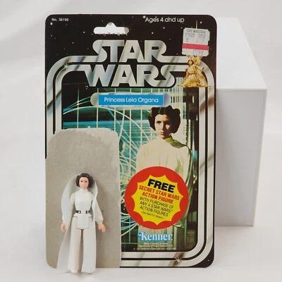 Figura de acción de colección Star Wars 1977 princesa Leia Organa con 21 tarjetas traseras sin bláster Foto 1 de 4