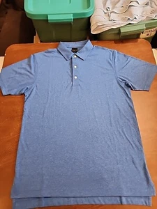 Dunning Golf Men's MEDIUM S/S Heather Blue Casual Golf Polo EUC. GB26 - Picture 1 of 10