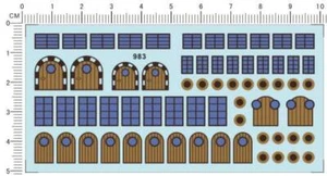 Detail Up Different Scale 5-10mm ship boat Windows Doors Markings Water Decal - Picture 1 of 1
