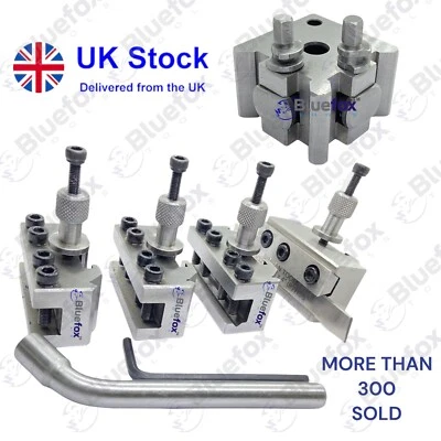 BLUEFOX 5 Pieces Set T37 Quick-Change Toolpost MIford ML7 Super7 Center height 90-115