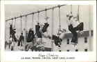 Great Lakes Illinois IL U.S. Navy Training Rope Climbing Real Photo Vintage PC