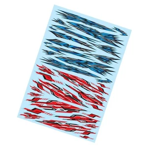 Body Enhancement decals blue and red - Sticker Sheet A4 for 1:10 RC car, truck - Picture 1 of 3