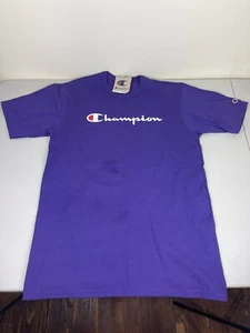 Camiseta Champion Heritage Clásica Script para Hombre, Púrpura, Grande Nueva con Etiquetas - Imagen 1 de 6