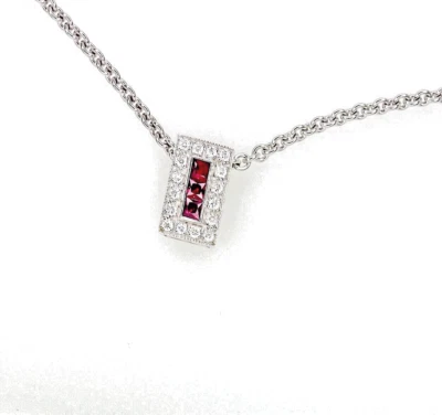 Collar de diamantes y rubíes de oro de 18 quilates de diseñador de Alor / Charriol Foto 1 de 4