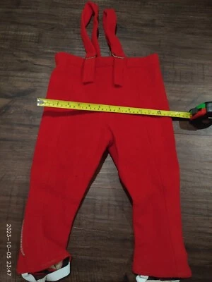 Pantalones de Navidad de invierno vintage de lana roja Rothschild para niña pequeña talla 3T Foto 1 de 4