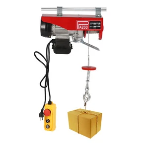Miniature Electric Hoist 440 LBS Crane Winch with Wired Remote Control 480W 110V - Picture 1 of 13